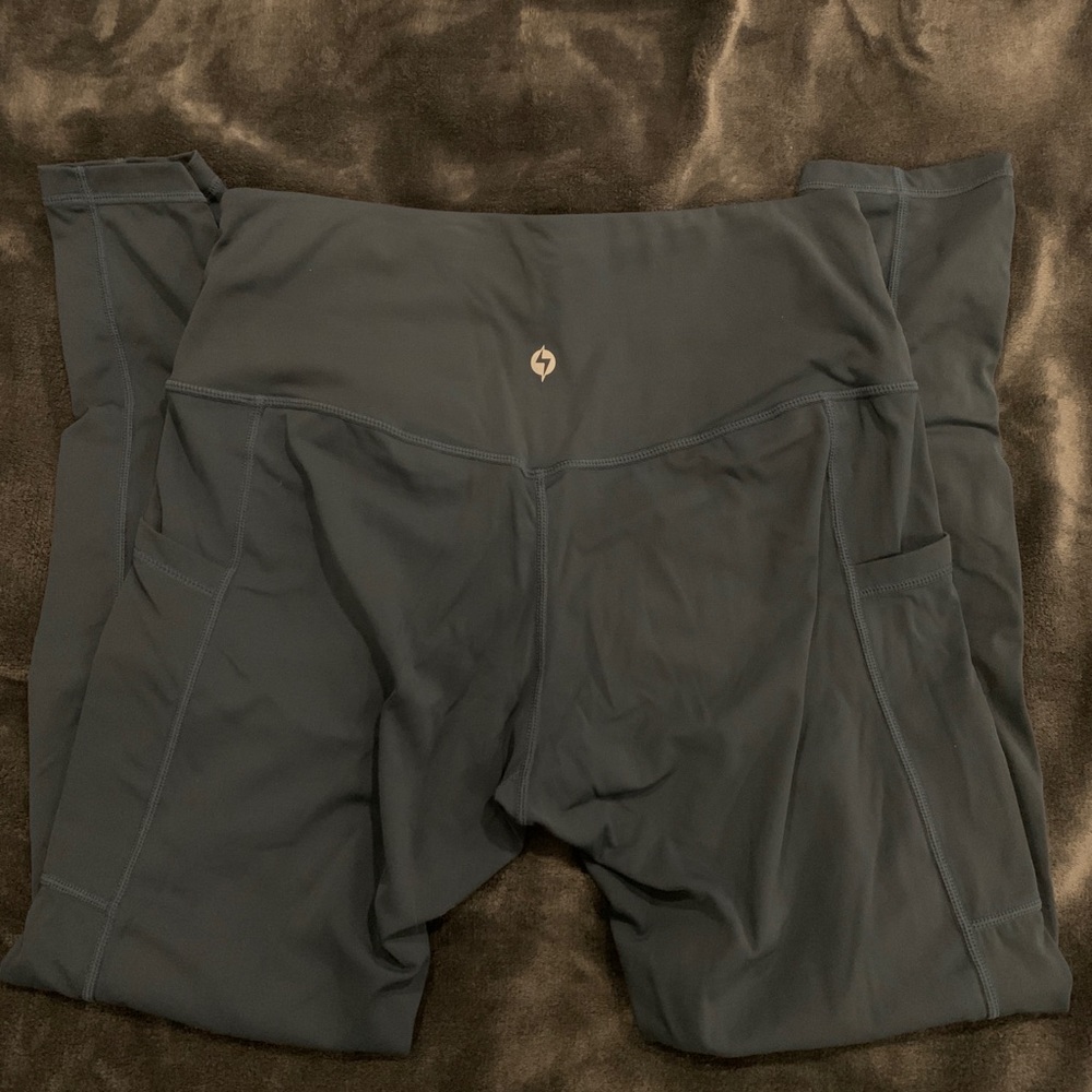 POPFLEX Morning Dew 7/8 leggings in Evergreen
